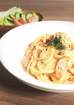 フライパン1つ！簡単クリームパスタ-レシピのメイン写真