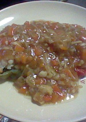 ピーマンの肉詰めあんかけ-レシピのメイン写真
