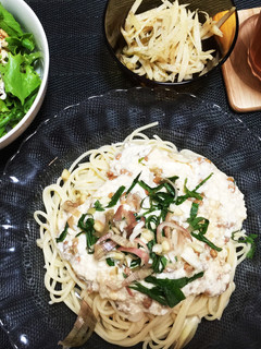 トロトロ納豆豆腐クリームパスタ-レシピのメイン写真