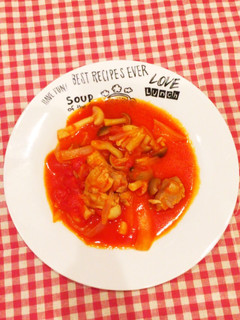 簡単!チキンときのこのトマト煮込み-レシピのメイン写真