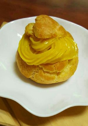 レンジで失敗なし！かぼちゃシュークリーム-レシピのメイン写真