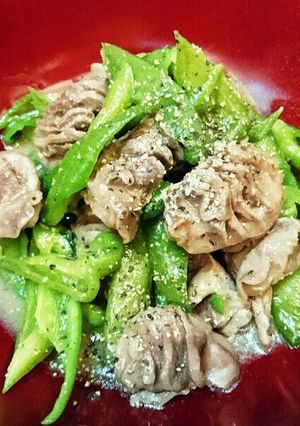 砂肝とピーマンの昆布だし&ポン酢炒め♪-レシピのメイン写真