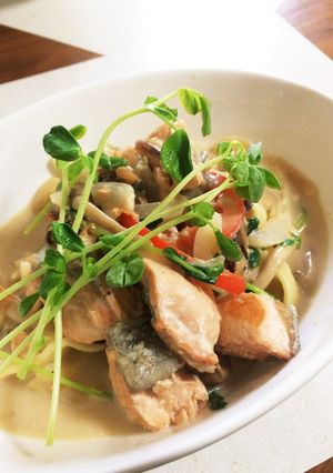 牛乳で！鮭としめじのクリームパスタ-レシピのメイン写真