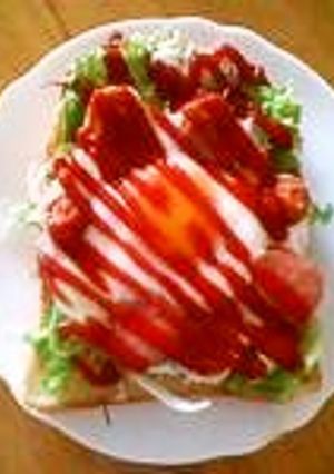 レンジで簡単！目玉焼きトースト-レシピのメイン写真