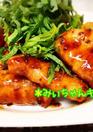 甘辛！肉巻き厚揚げハニーマスタードソース-レシピのメイン写真