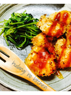 【簡単】揚げない!焼肉味のささみカツ♪-レシピのメイン写真