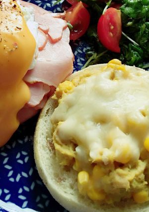 *簡単!私のカレーツナマヨコーンサンド*-レシピのメイン写真