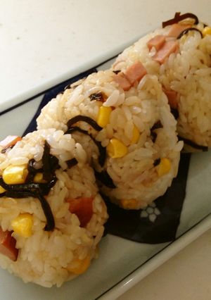 焼き豚のよろこんぶまぜおにぎり-レシピのメイン写真
