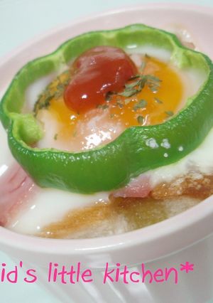 ＊食パンとベーコンのミニココット＊-レシピのメイン写真