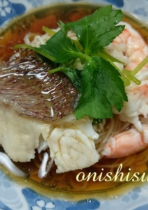 ☆敬老の日☆鯛と海老のにゅうめん-レシピのメイン写真