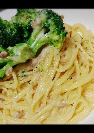フライパン1つで!!ツナのクリームパスタ-レシピのメイン写真