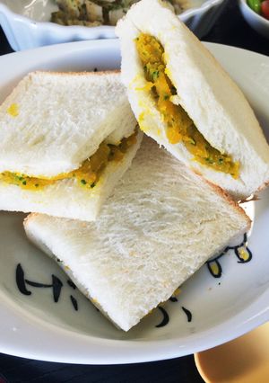 離乳食後期〜☆かぼちゃサンド-レシピのメイン写真