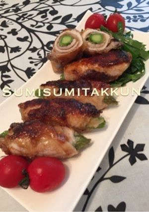 運動会に♪生姜焼き風♪アスパラ豚肉巻☆-レシピのメイン写真