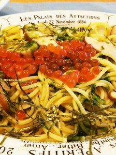 生青海苔といくらの和風パスタ-レシピのメイン写真