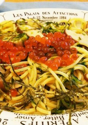 生青海苔といくらの和風パスタ-レシピのメイン写真