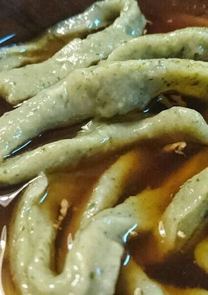モロヘイヤうどん(練り込みます♪)-レシピのメイン写真