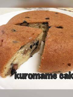 超簡単!ダイエット中にも!黒豆蒸しケーキ-レシピのメイン写真