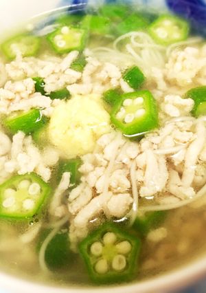 生姜たっぷり！鶏肉とオクラのそうめん-レシピのメイン写真