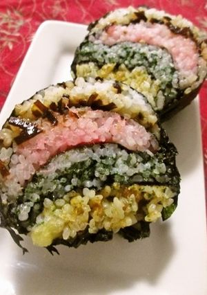 お祝いにも☆失敗なく手軽に♬4色おにぎり-レシピのメイン写真