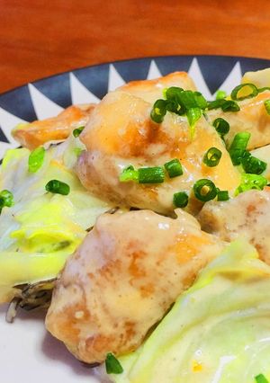 簡単♡鶏とキャベツのゆず胡椒マヨ炒め♡-レシピのメイン写真