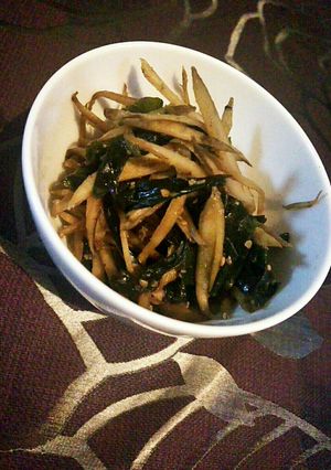食物繊維たっぷり！ごぼうわかめきんぴら-レシピのメイン写真