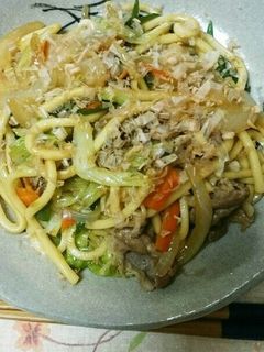 簡単!めんつゆで焼きうどん-レシピのメイン写真