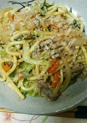 簡単！めんつゆで焼きうどん-レシピのメイン写真