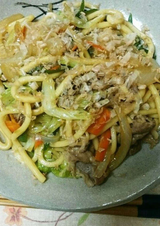 簡単！めんつゆで焼きうどん-レシピのメイン写真