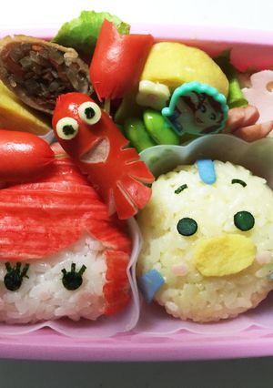 キャラ弁☆ツムツム アリエル-レシピのメイン写真