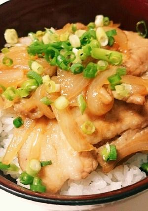 簡単でおいしい生姜焼き丼-レシピのメイン写真