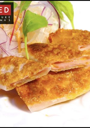 材料3つde簡単！パリパリハムチーズ餃子-レシピのメイン写真