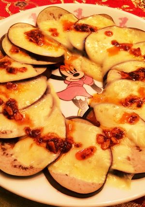 レンジで簡単☆茄子のチーズラー油のせ-レシピのメイン写真
