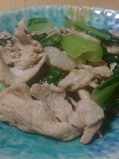 チンゲン菜と豚肉のオイスターソース炒め-レシピのメイン写真