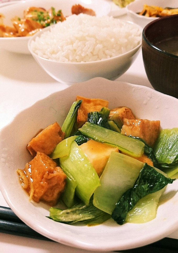 厚揚げとチンゲン菜の中華炒め-レシピのメイン写真