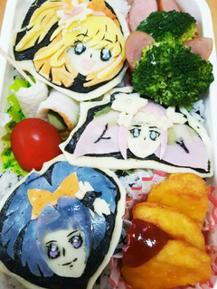 プリキュア☆キャラ弁☆3人集合-レシピのメイン写真