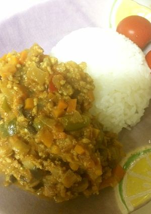 野菜たっぷりドライカレー（甘め）-レシピのメイン写真