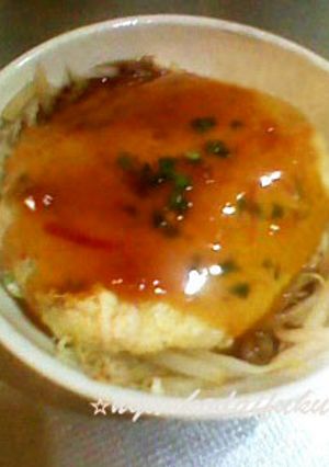 ふわふわ豆腐ともやしのあんかけ-レシピのメイン写真