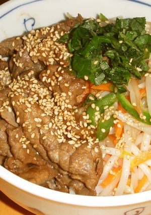旨!牛肉ビビンバ丼!ぱっぱっと簡単で豪華-レシピのメイン写真