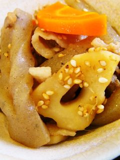 人参レンコン豚肉コンニャクのきんぴら-レシピのメイン写真