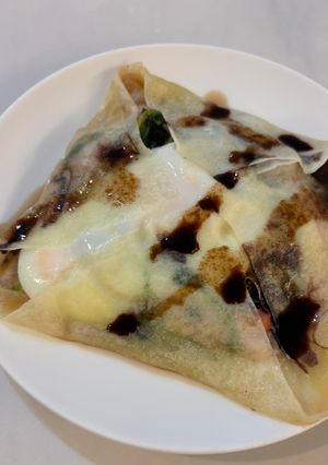 豆苗とベーコンのガレット風-レシピのメイン写真