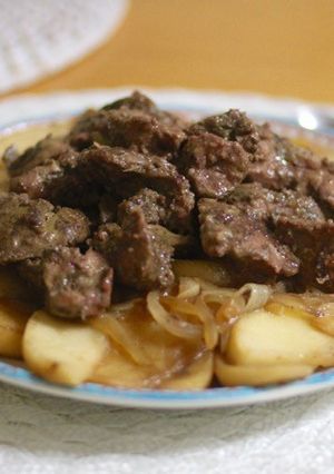 ウクライナ風レバーと林檎のソテー-レシピのメイン写真