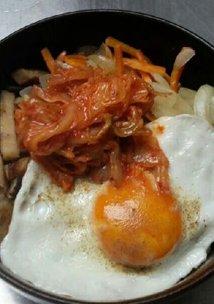 キムチで韓国ビビンバ！with 納豆！-レシピのメイン写真