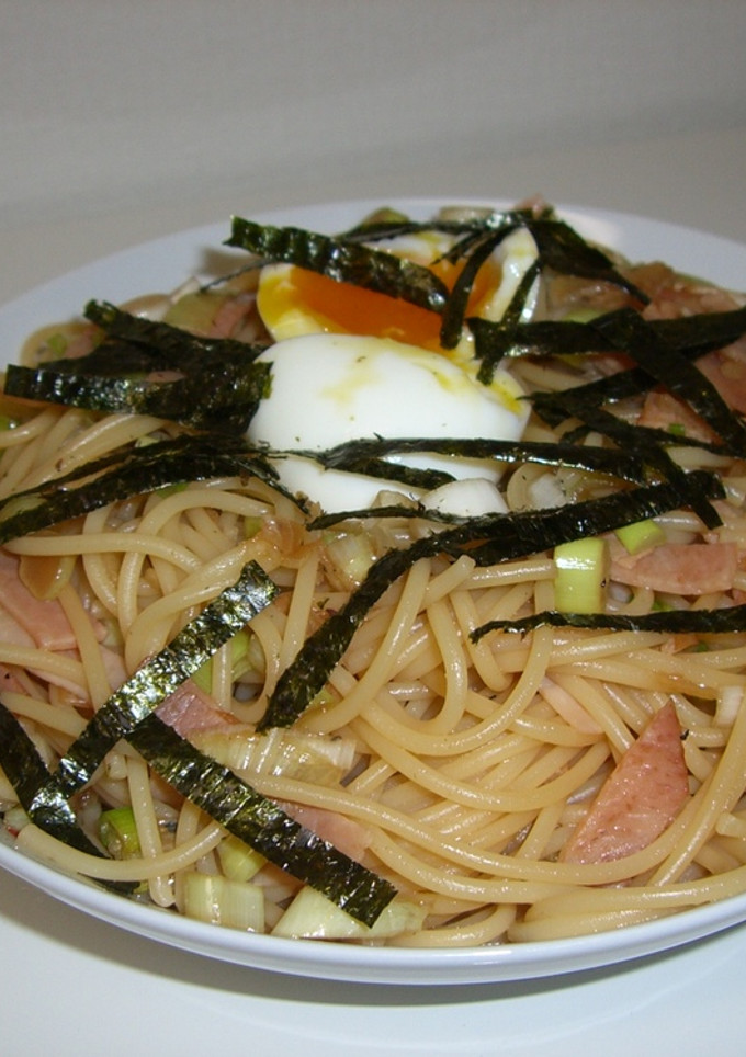簡単♪おいしい♪長葱とハムの和風パスタ-レシピのメイン写真