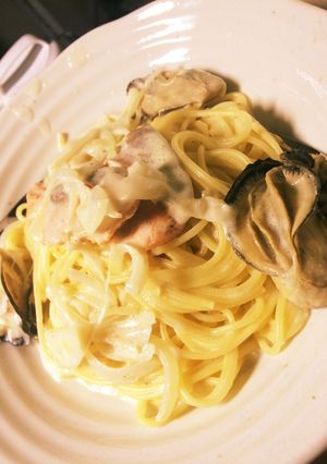 カキとサーモンのパスタ-レシピのメイン写真