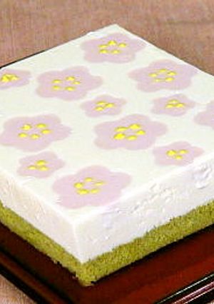 桃の花レアチーズケーキ-レシピのメイン写真
