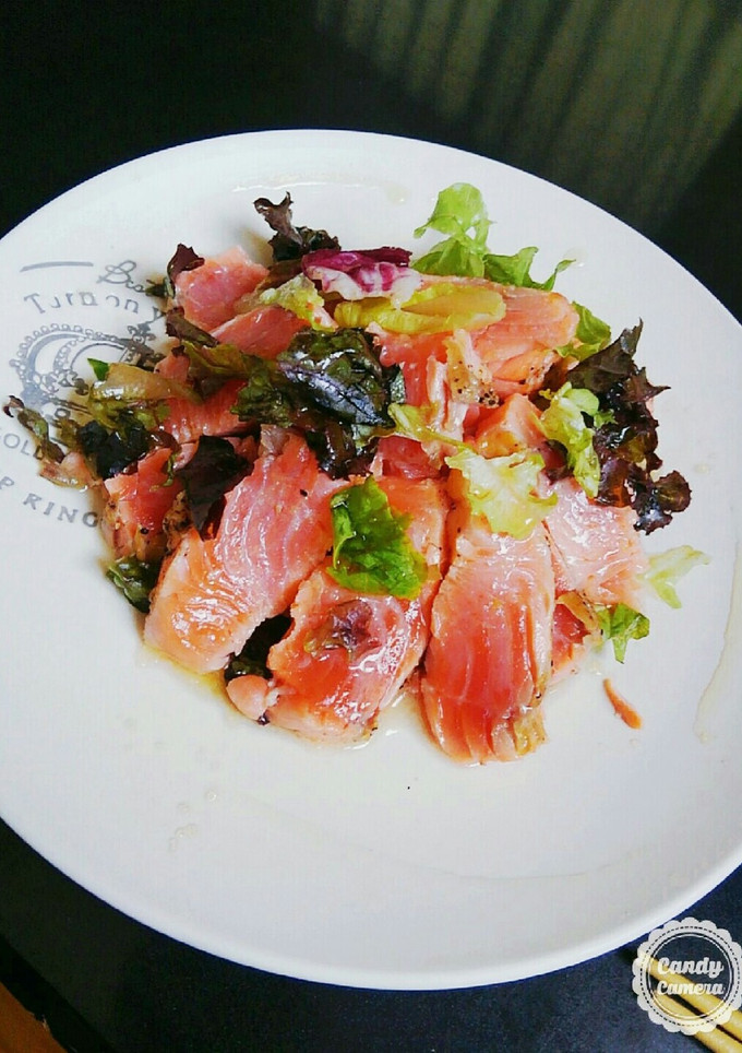鮭のたたき〜大蒜香るフレンチ仕立て〜-レシピのメイン写真