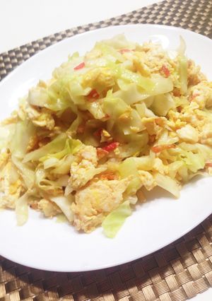 節約！簡単！キャベツと卵の炒め物-レシピのメイン写真