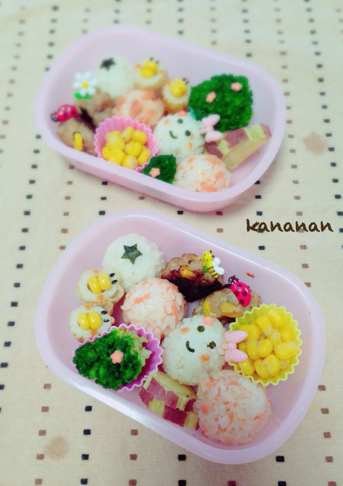 簡単コロコロおにぎり弁当 幼稚園-レシピのメイン写真