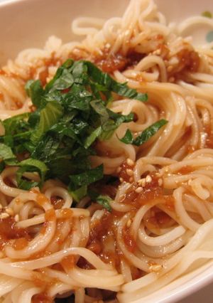 :：梅干のすっぱいそうめん：:-レシピのメイン写真