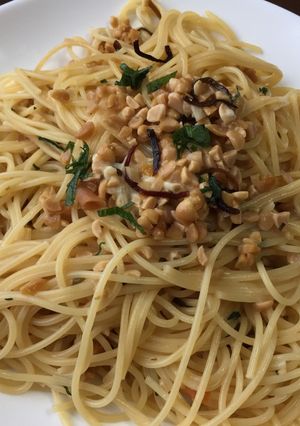 すぐ出来る! 梅納豆スパゲティ-レシピのメイン写真